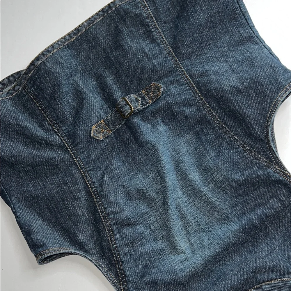 Chico's Platinum Dark Denim Vest size 2 - Picture 7 of 9